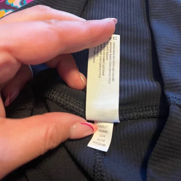 Yogalicious Felix Rib Sophia Flare Black Crossover High Waist Ribbed Leggings S - Picture 7 of 7